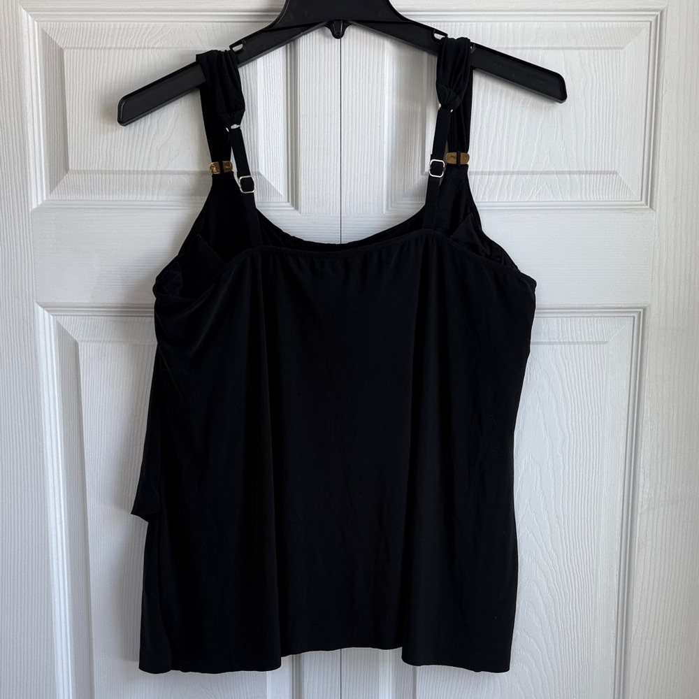 Miraclesuit Razzle Dazzle Underwire Tankini Top Size 20W Golden Bead embellish